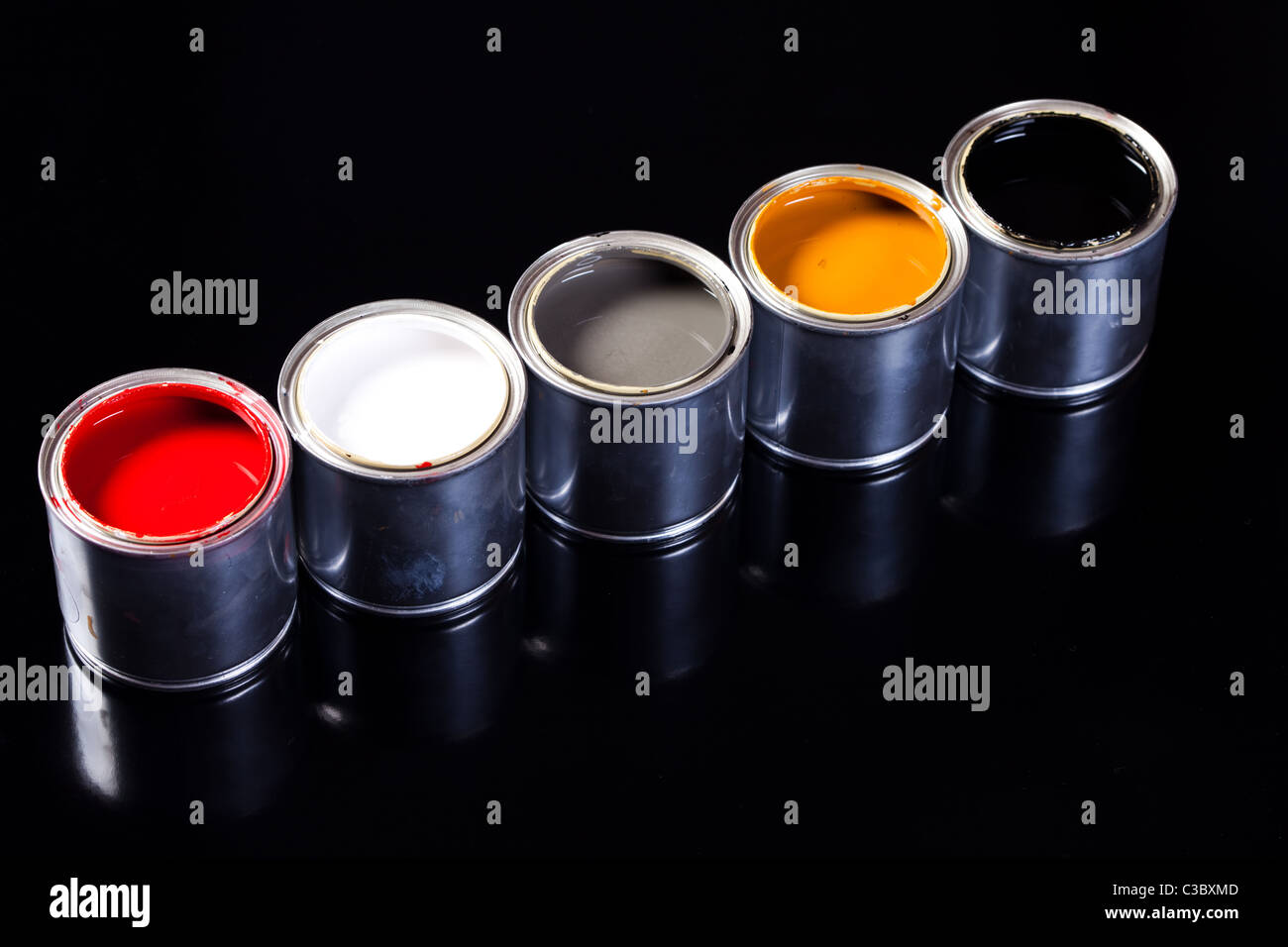 Cans Of Paint Stock Photo Alamy Cans Of Paint C3BXMD