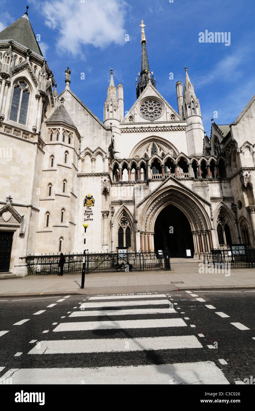 The Royal Courts of Justice, Fleet Street, London, England, UK Stock Photo