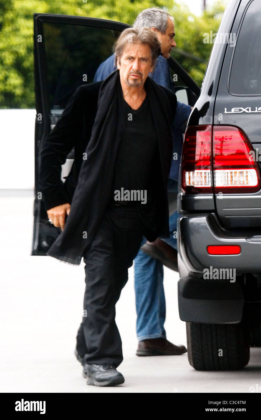 Al Pacino steps out of his car in Beverly Hills, wearing an all black