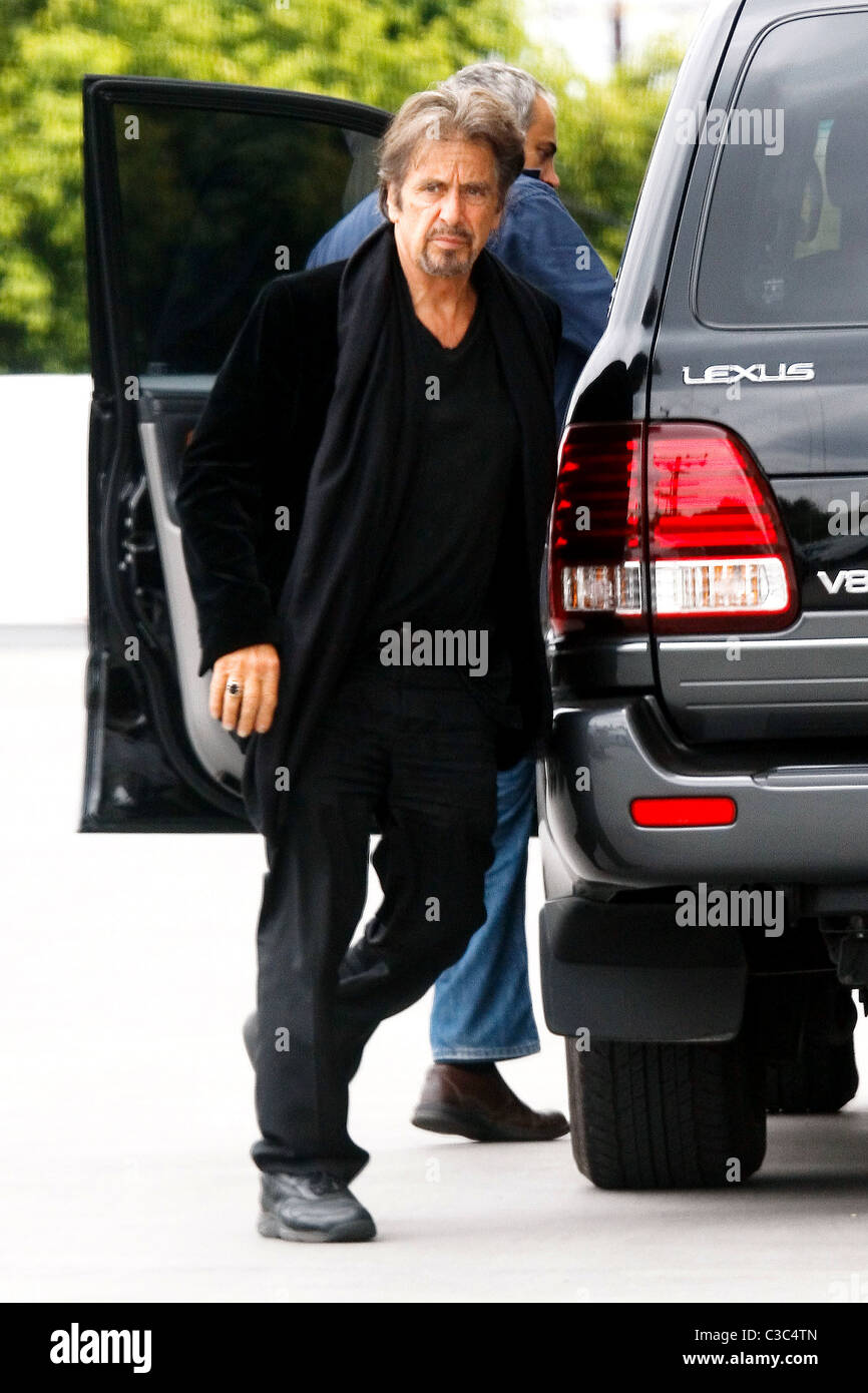 Al Pacino steps out of his car in Beverly Hills, wearing an all black