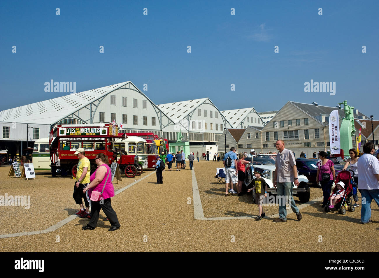 Visitors at the Chatham Historic Dockyard Stock Photo Alamy
