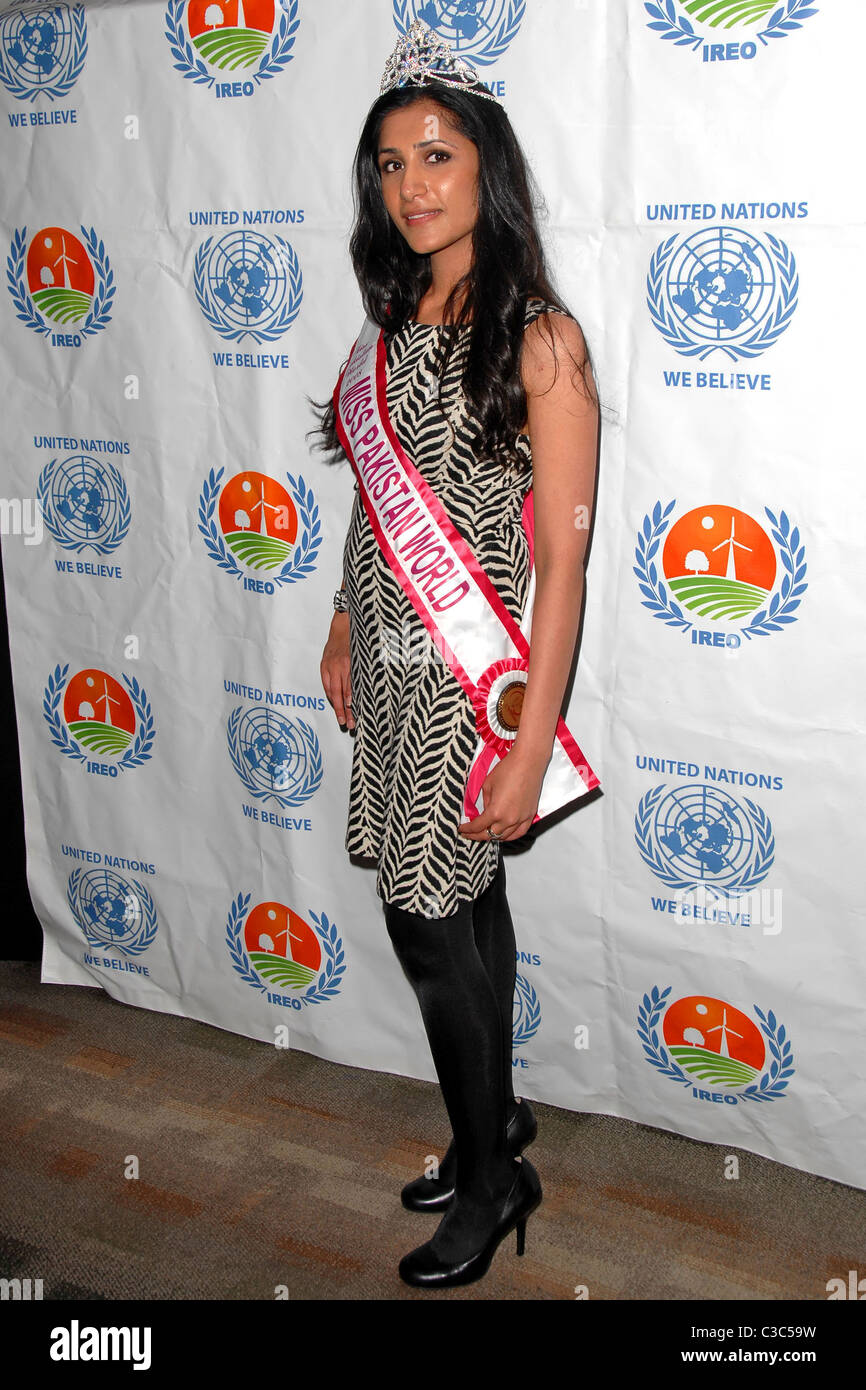 Miss Pakistan World 2008 Natasha Paracha 2nd annual IREO Renewable Energy Awards Gala at at the United Nations New York City, Stock Photo