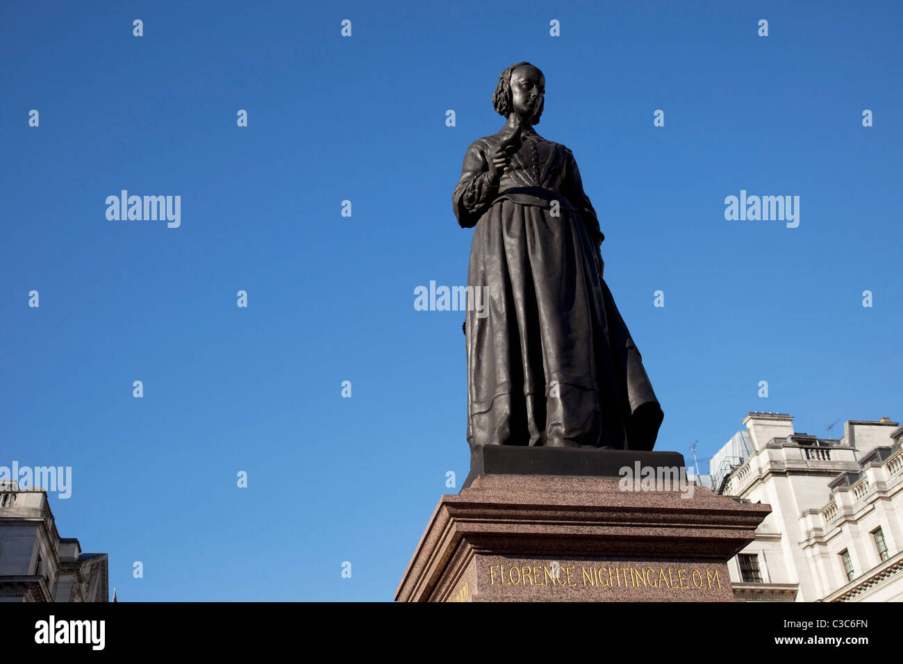 Statue of Florence Nightingale on Waterloo Place, London Stock Photo