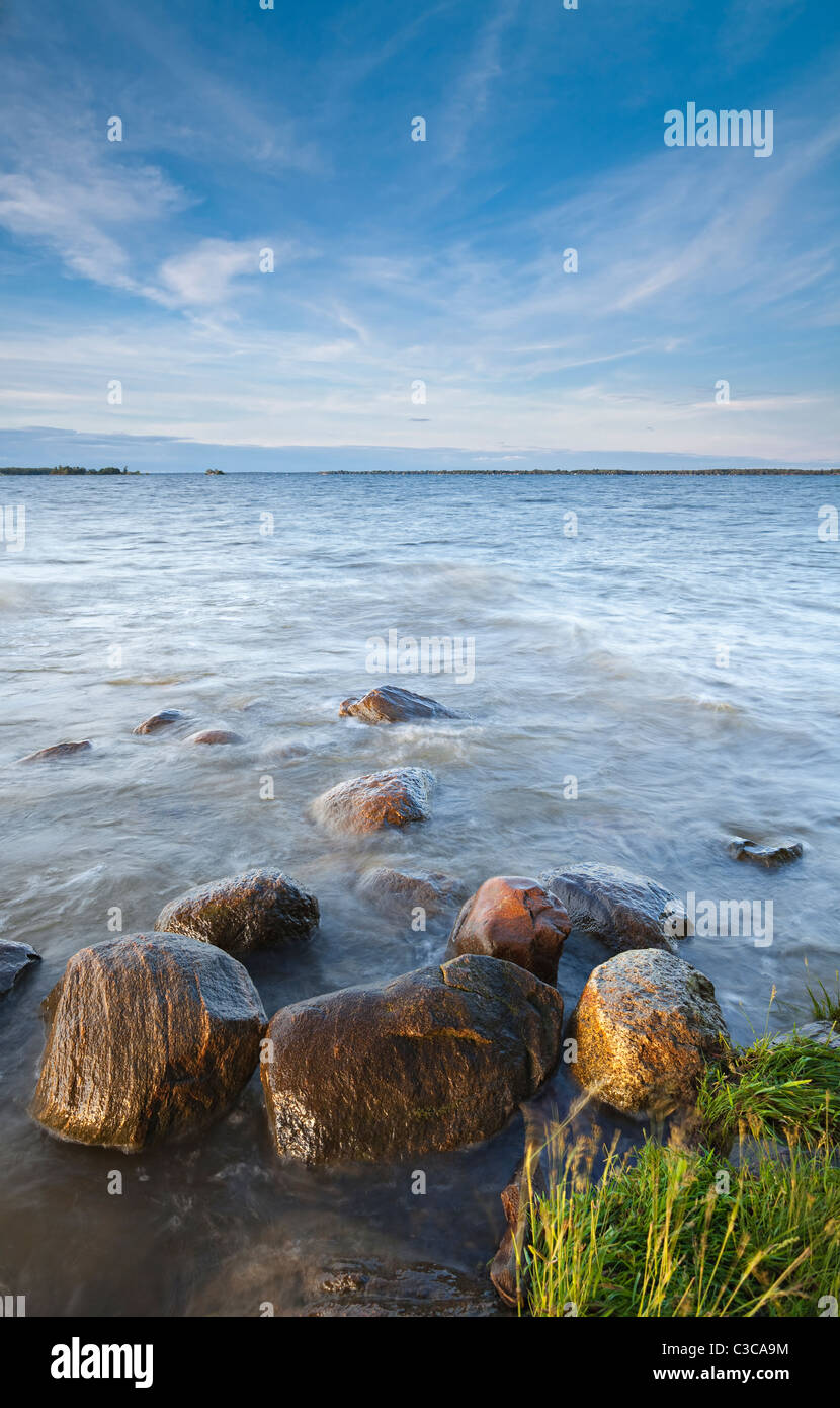 A windy day on Lake Simcoe in Ontario Stock Photo