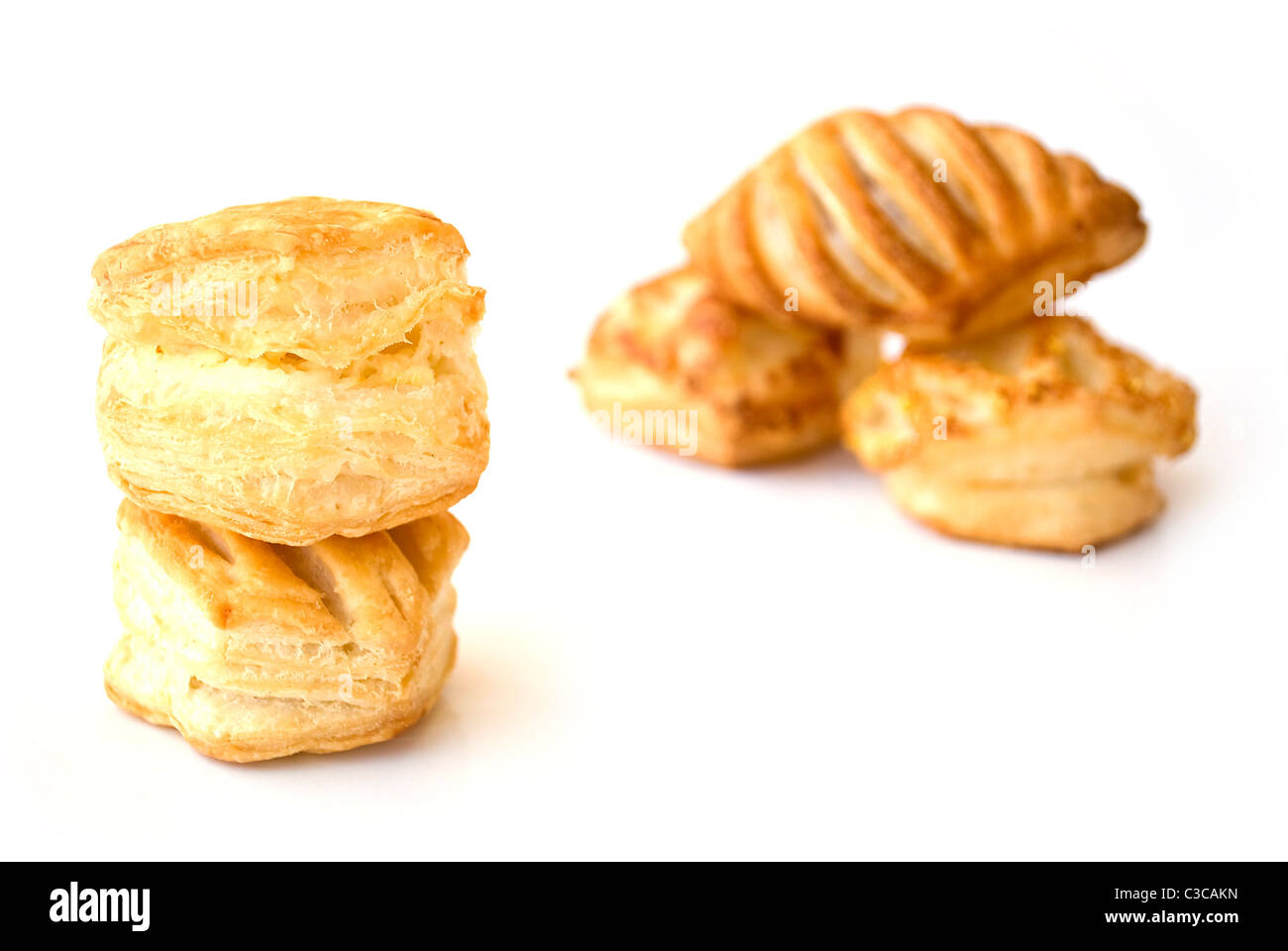 bakery snacks pastry isolated on white background Stock Photo Alamy