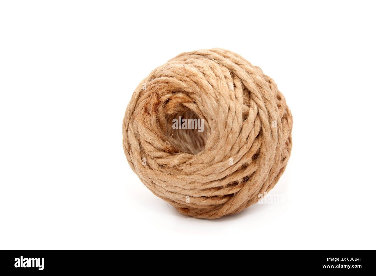 Rope made from hemp isolated over a white background Stock Photo Alamy