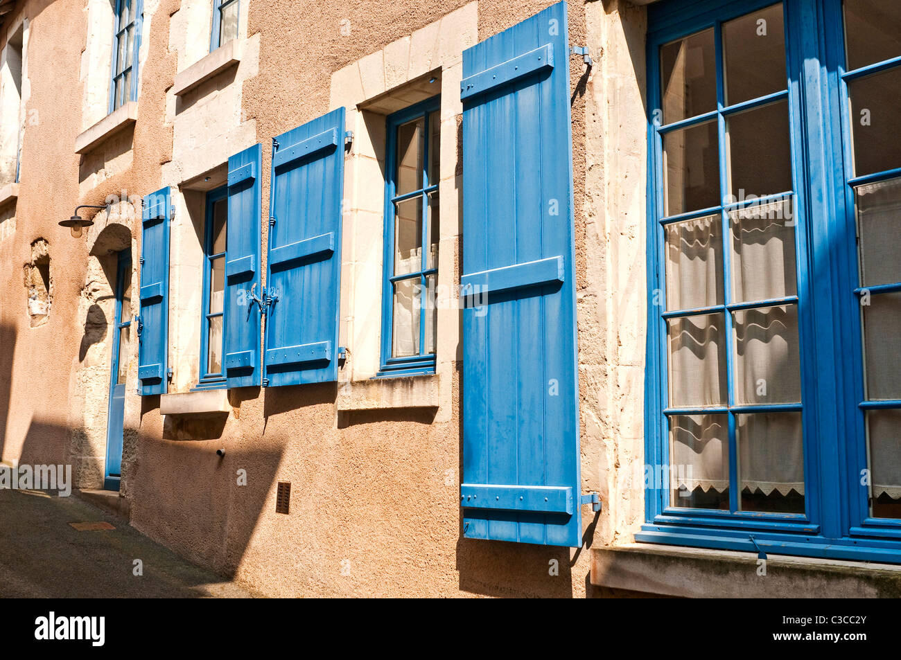 Blue painted wooden shutter hires stock photography and images Alamy
