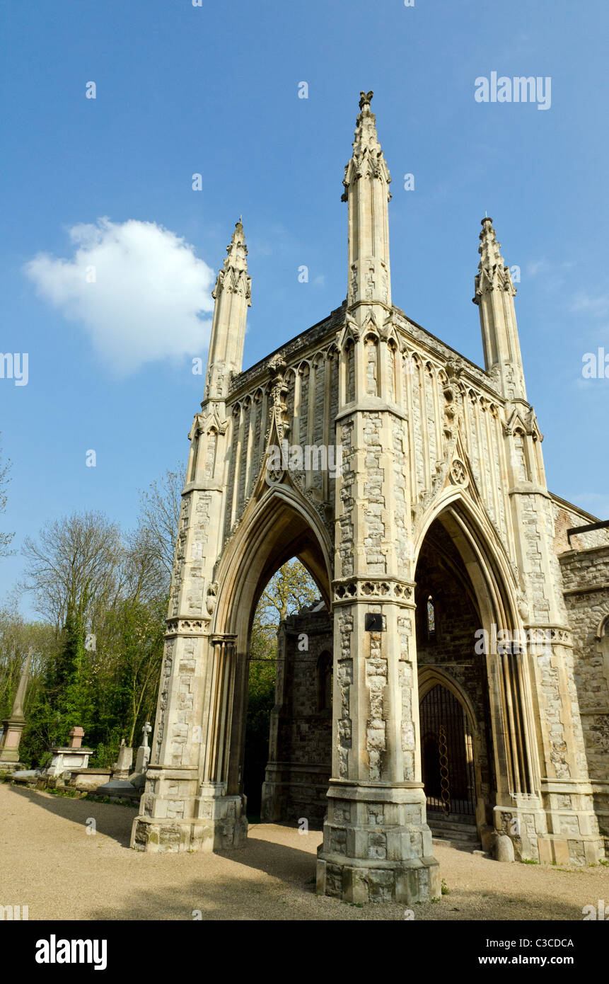 Anglican chapel Nunhead cemetery, London, England, Great Britain, UK Stock Photo