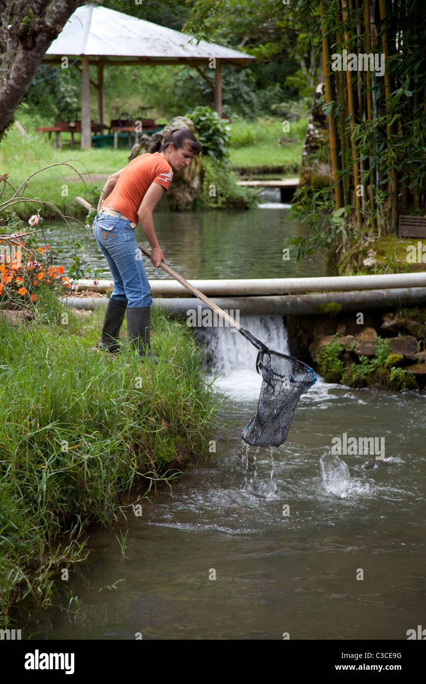 A trout farm near Oxapampa, a rare German Austrian settlement in Peru's