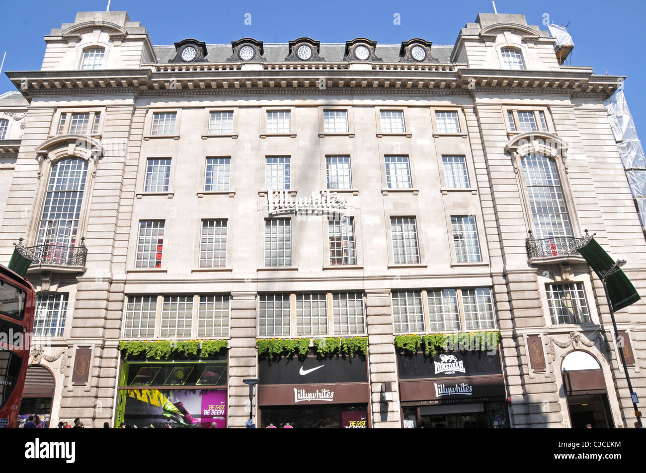 Lillywhites sports store piccadilly circus hires stock photography and