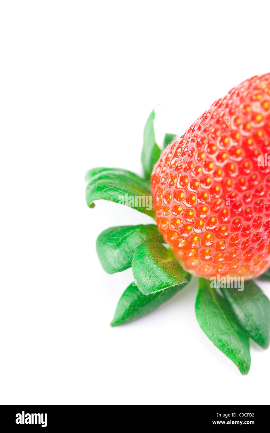 big juicy red ripe strawberries isolated on white Stock Photo - Alamy