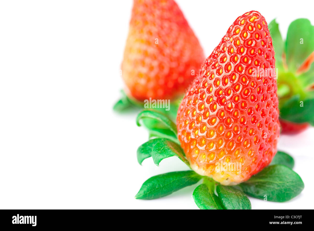 big juicy red ripe strawberries isolated on white Stock Photo - Alamy