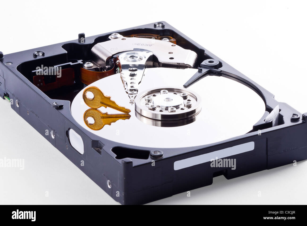 Information inside a Hard Disk Driver is Encrypted Stock Photo - Alamy