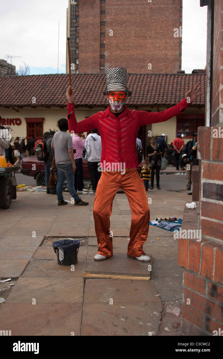 A Street Mime Performs Stock Photo