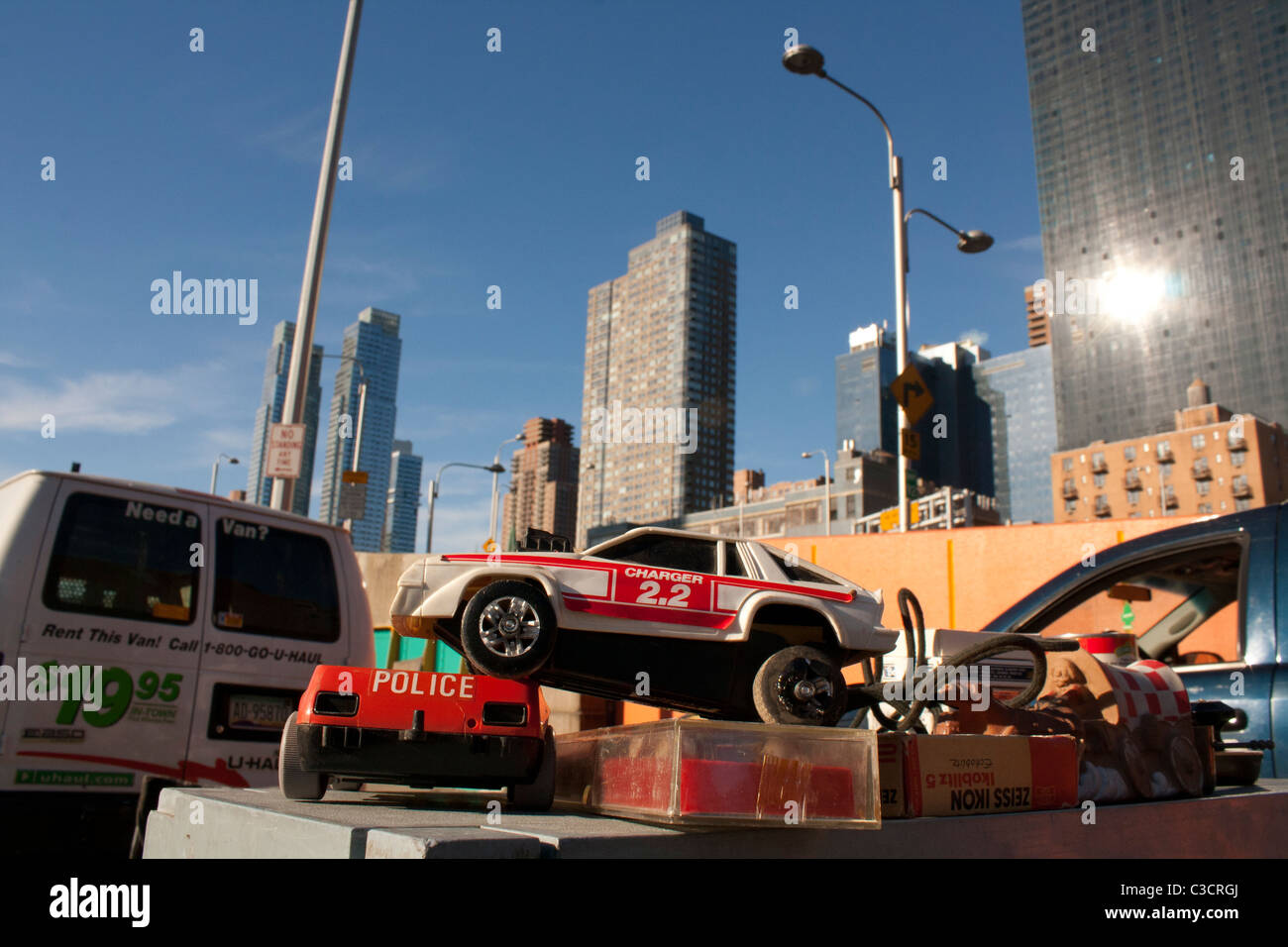 Toy car at Hell's kitchen flea market Stock Photo - Alamy