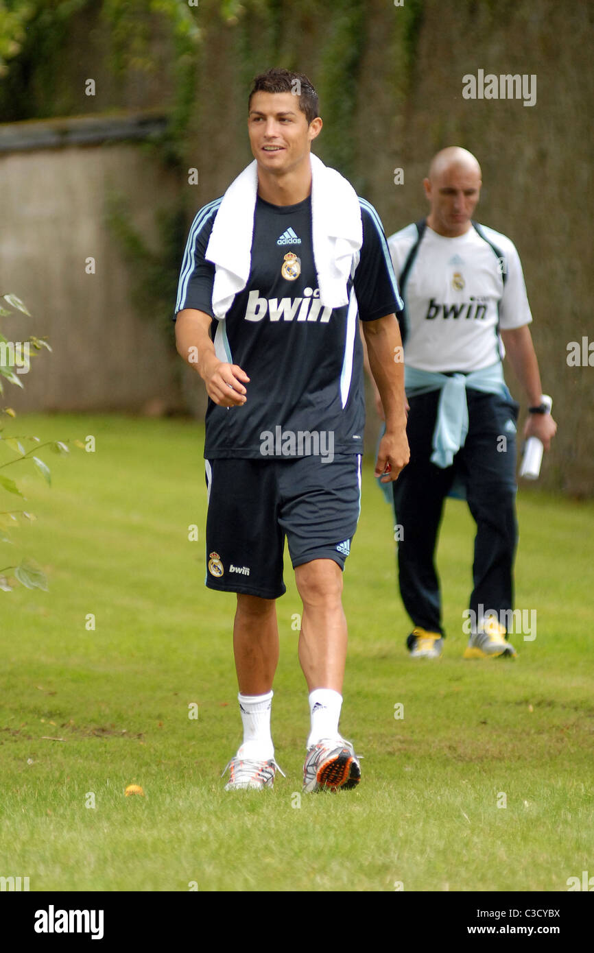 Cristiano Ronaldo during a training session with his Real Madrid team mates  at Carlton House, ahead of their pre-season Stock Photo - Alamy