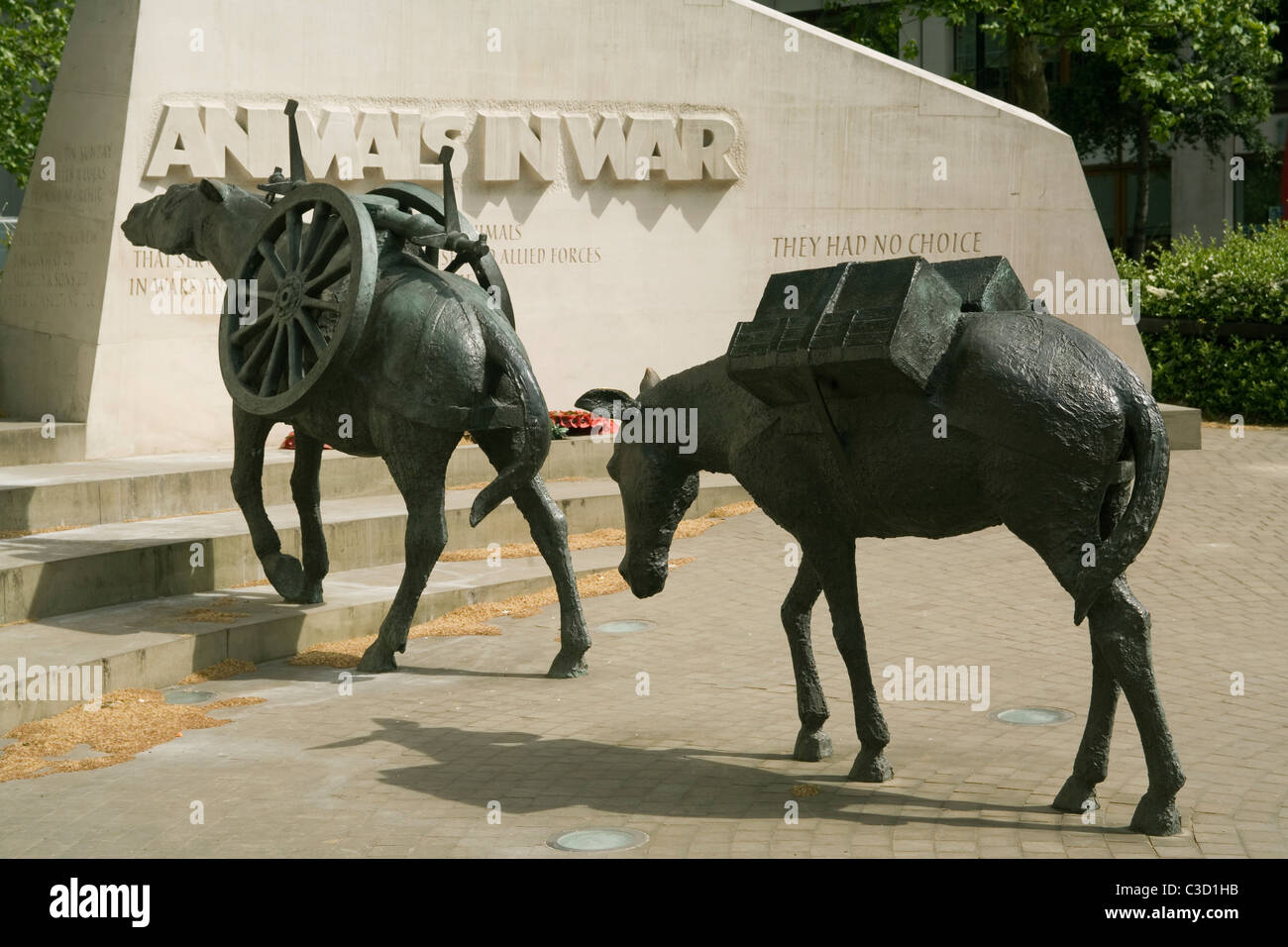 England London Park Lane 'Animals in War' memorial Stock Photo