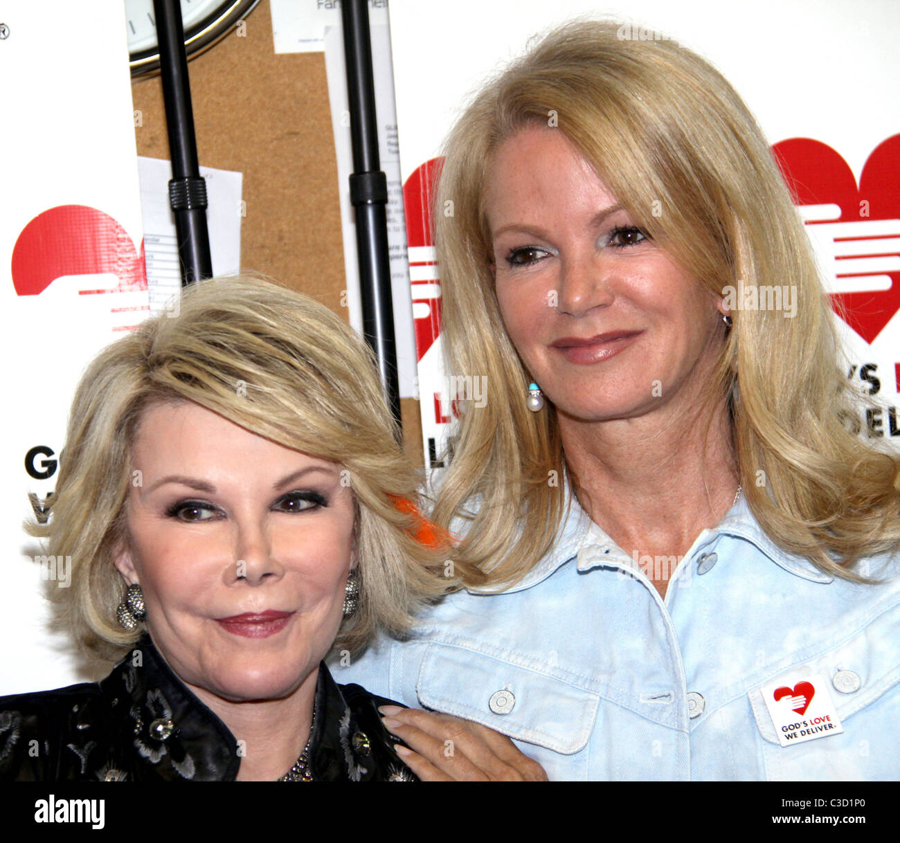 Joan Rivers and Blaine Trump visit the God's Love We Deliver facilities to donate Mrs. Rivers