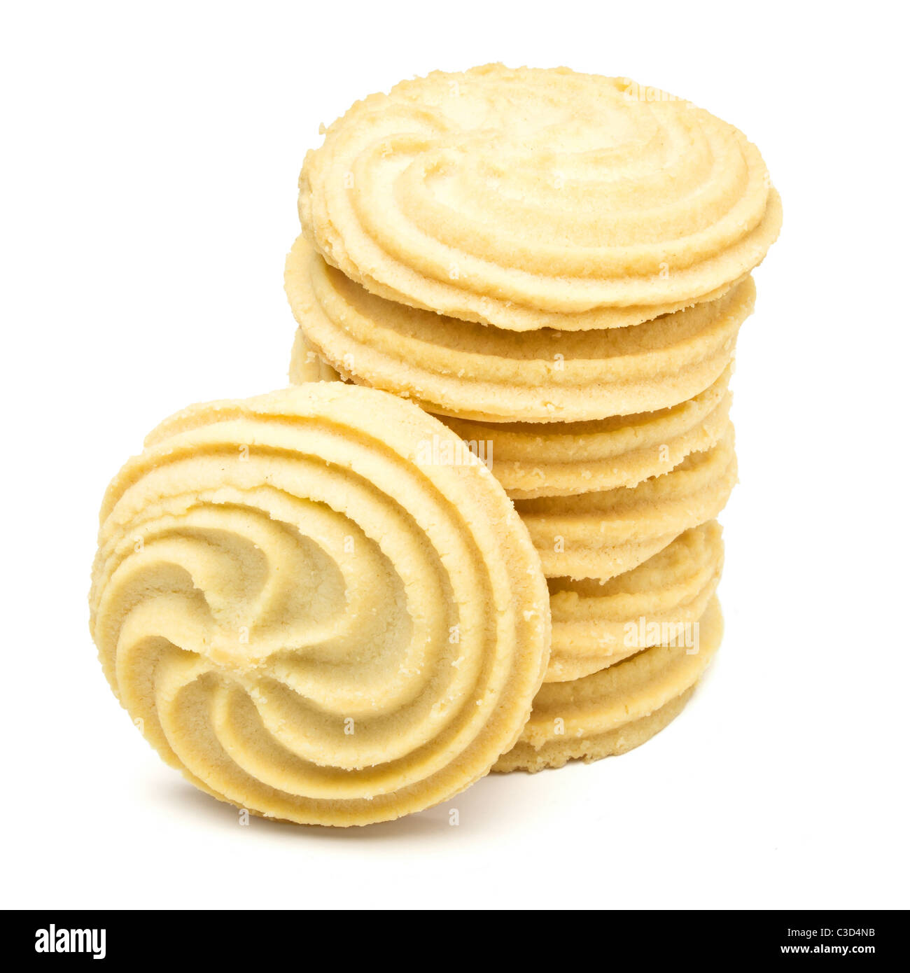 Viennese Swirl Biscuits Stack Stock Photo