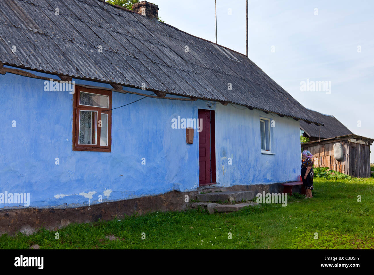 Ukrainian house, Svirz, Galicia, western Ukraine Stock Photo