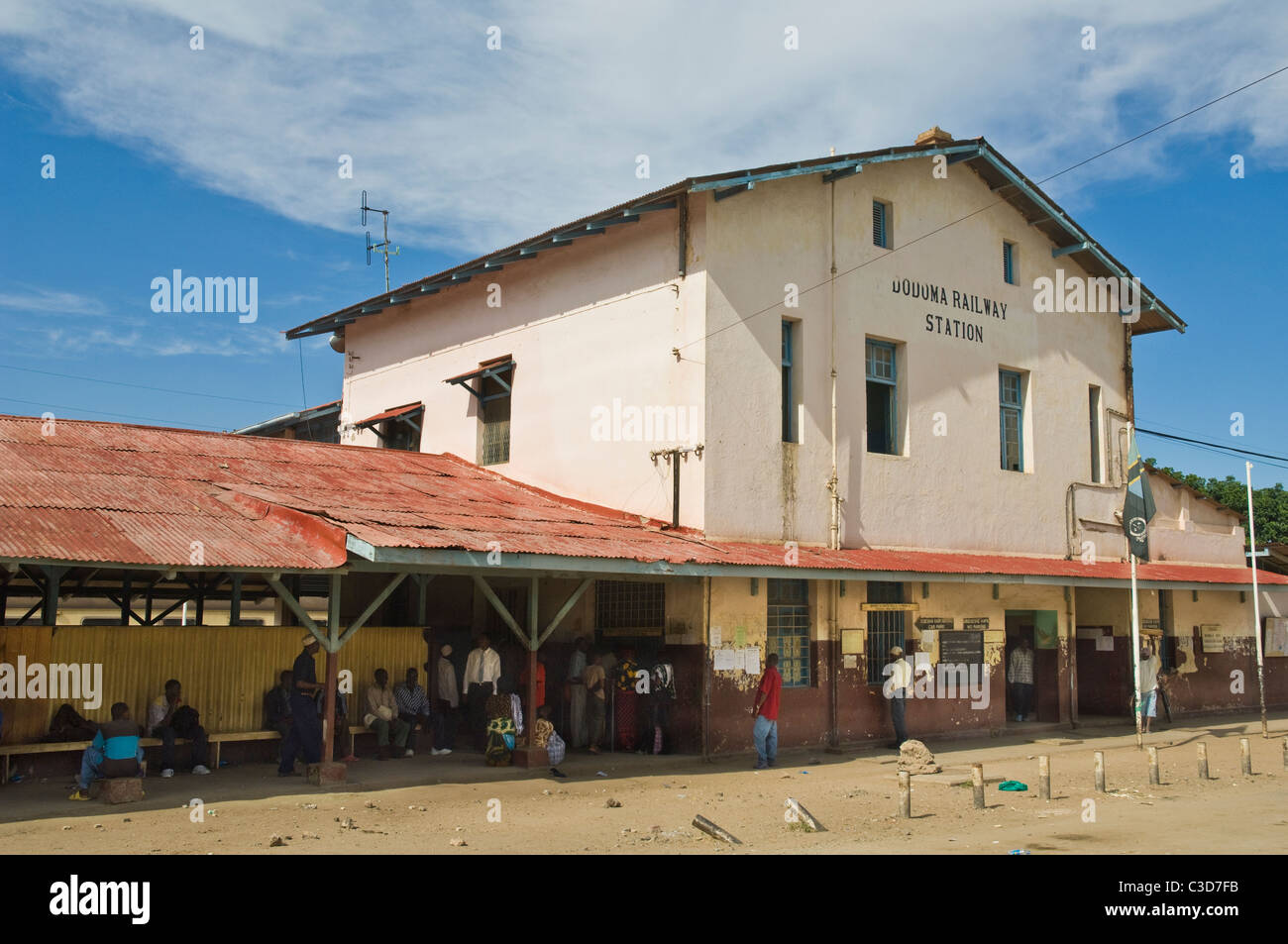 Railway station in Dodoma Tanzania built by the Germans in 1910 Stock Photo