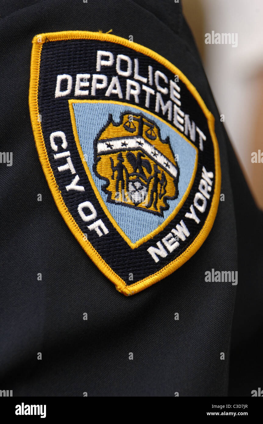 Police uniform. Shield. New York. United States. Stock Photo