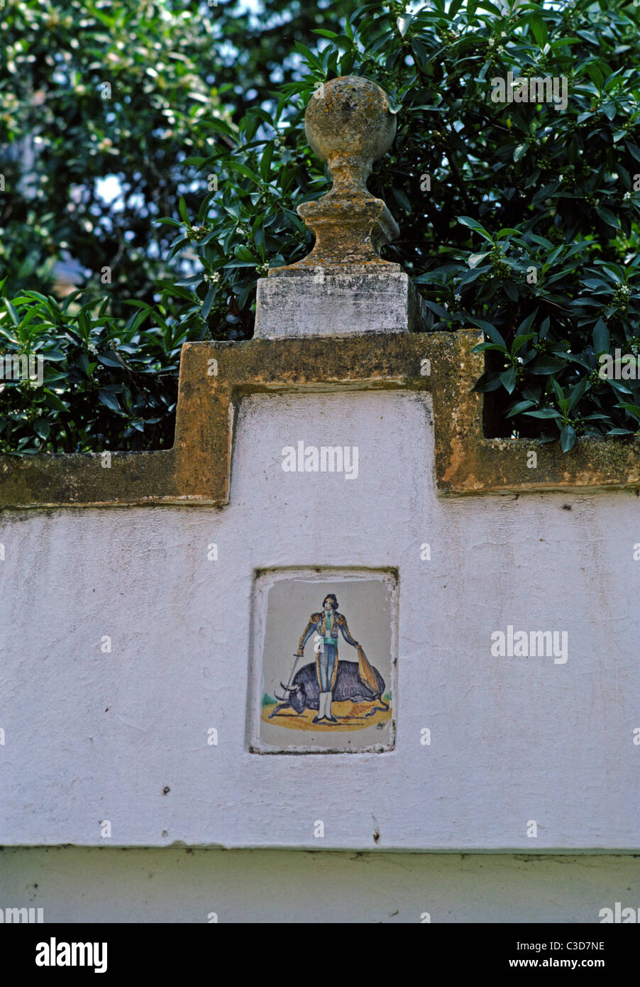 Bull Fighter Tiles in Bull Ring, Andalusia, Spain Stock Photo - Alamy