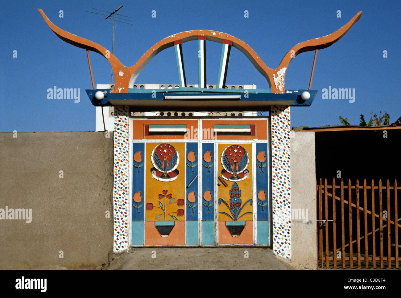 Painted Metal Doors, Dubai, United Arab Emirates, UAE Stock Photo Alamy