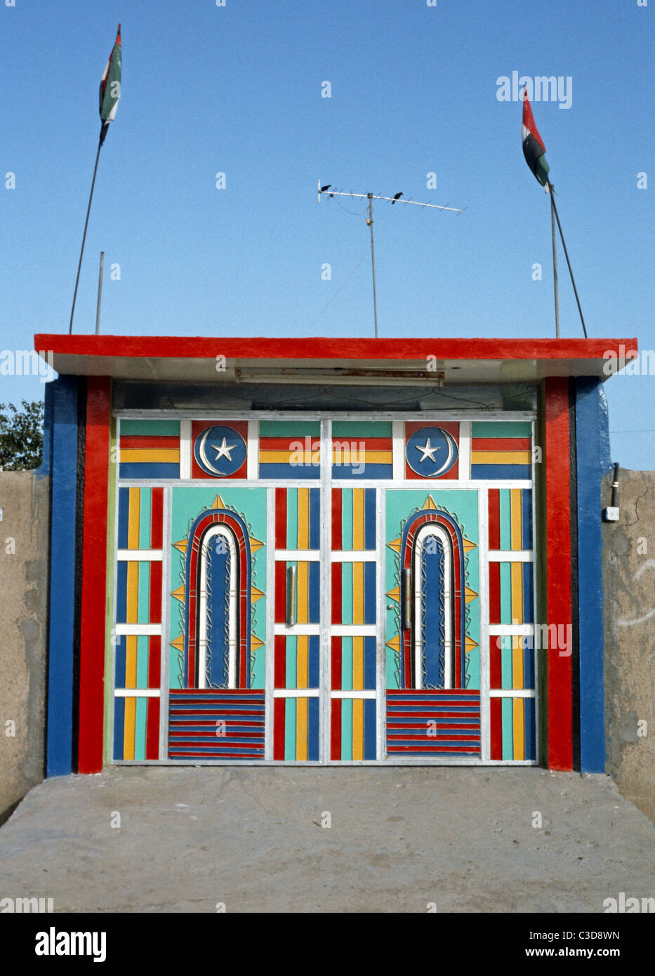 Painted Metal Doors, Dubai, United Arab Emirates, UAE Stock Photo Alamy