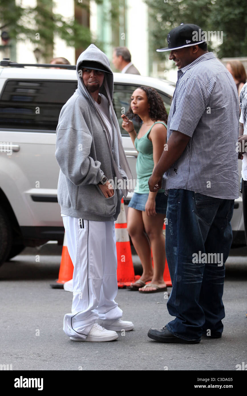 Mariah Carey on the set of her new music video 'Obsessed' New York City, USA - 29.06.09 Stock Photo