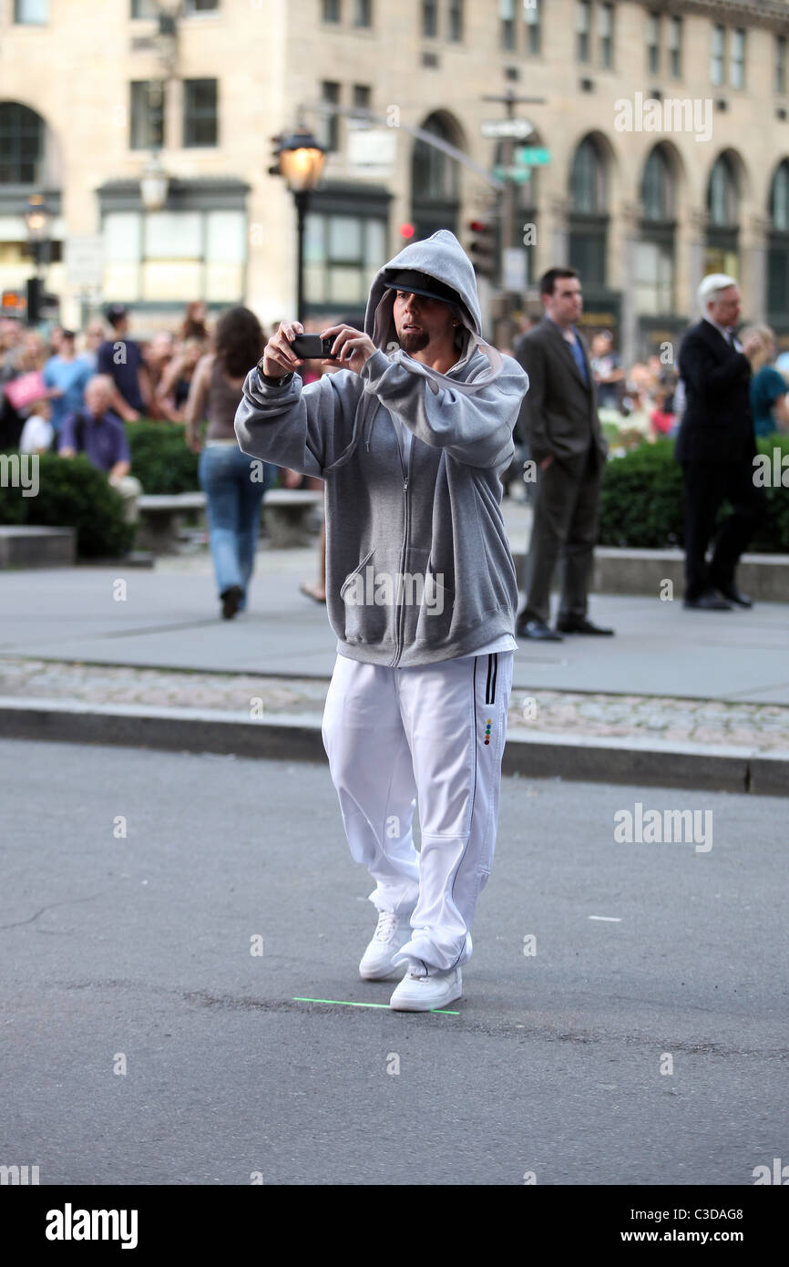 Mariah Carey on the set of her new music video 'Obsessed' New York City, USA - 29.06.09 Stock Photo