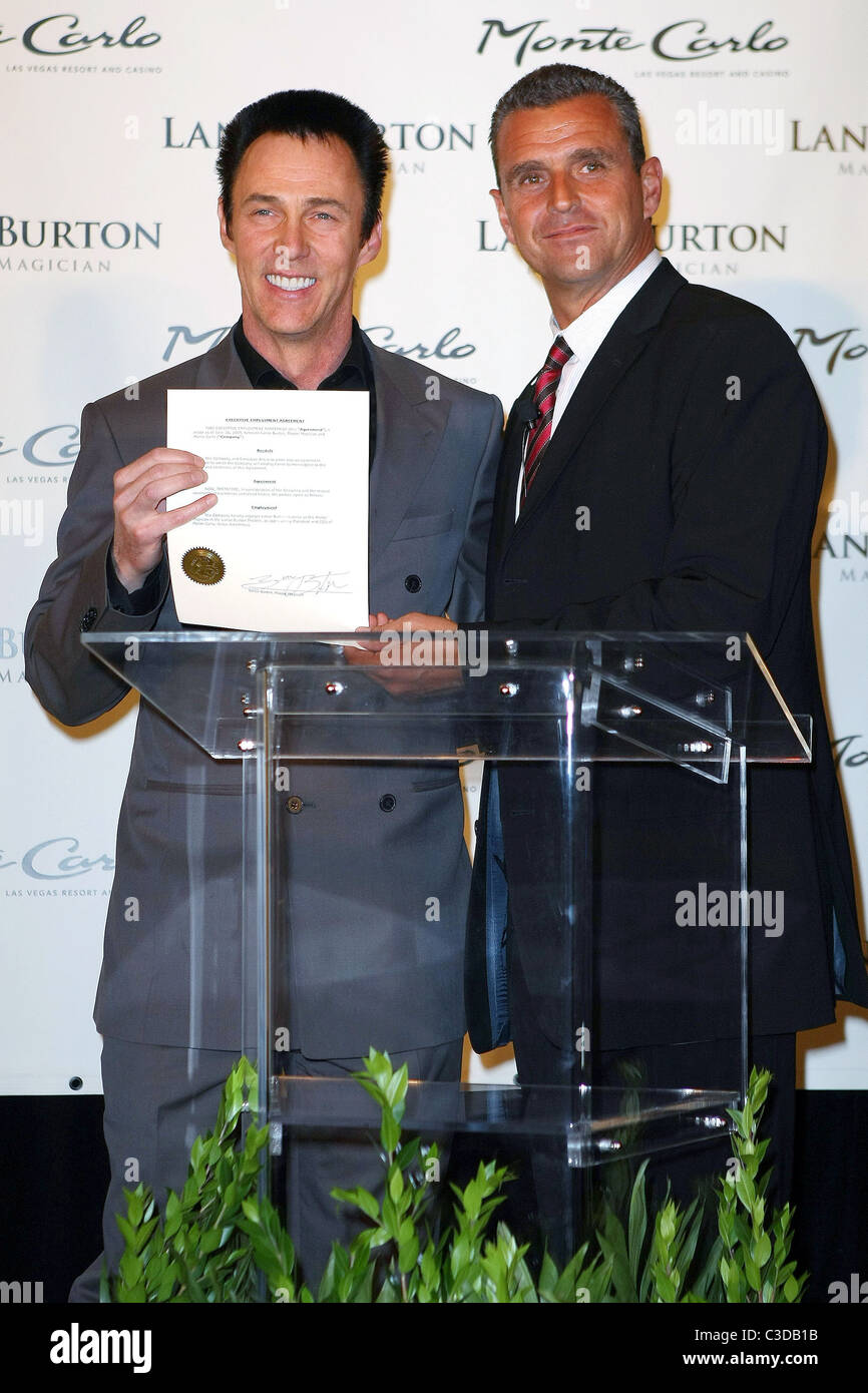 Monte Carlo President and COO Anton Nikodemus signs Lance Burton for