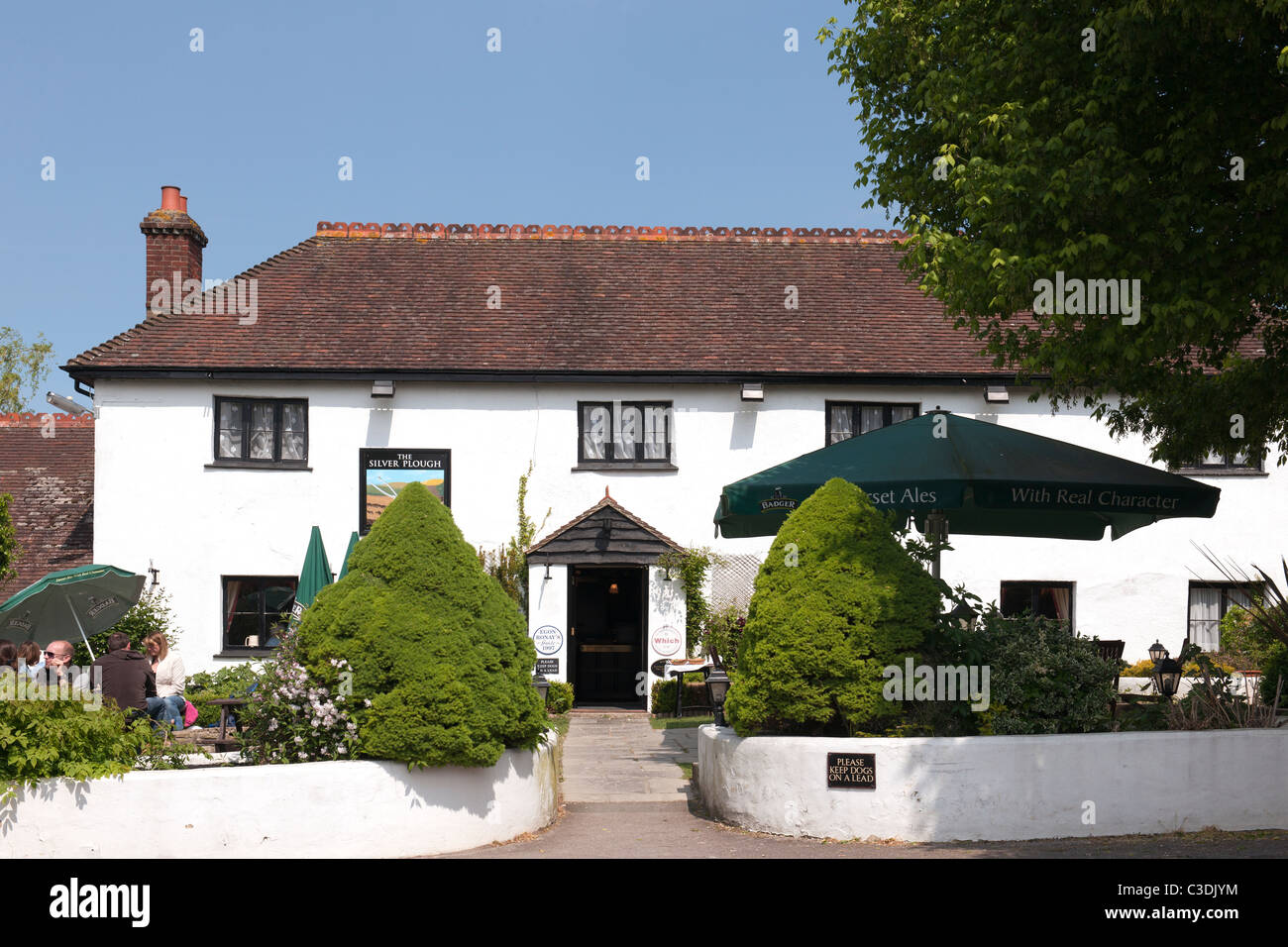 The Silver Plough public house, Pitton, Wiltshire, England, UK Stock