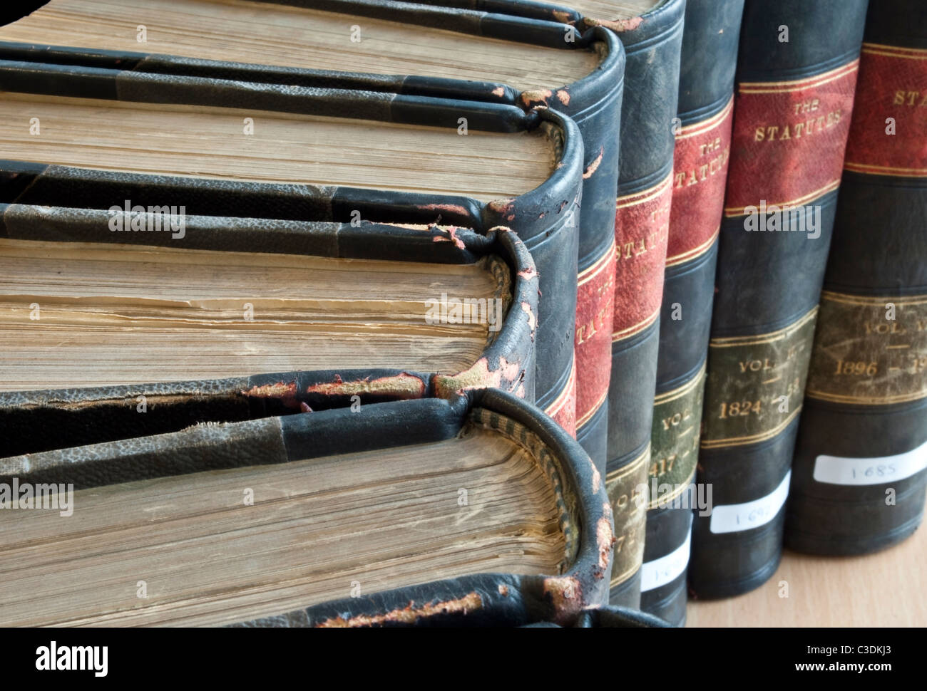 Old Law books top view Stock Photo Alamy