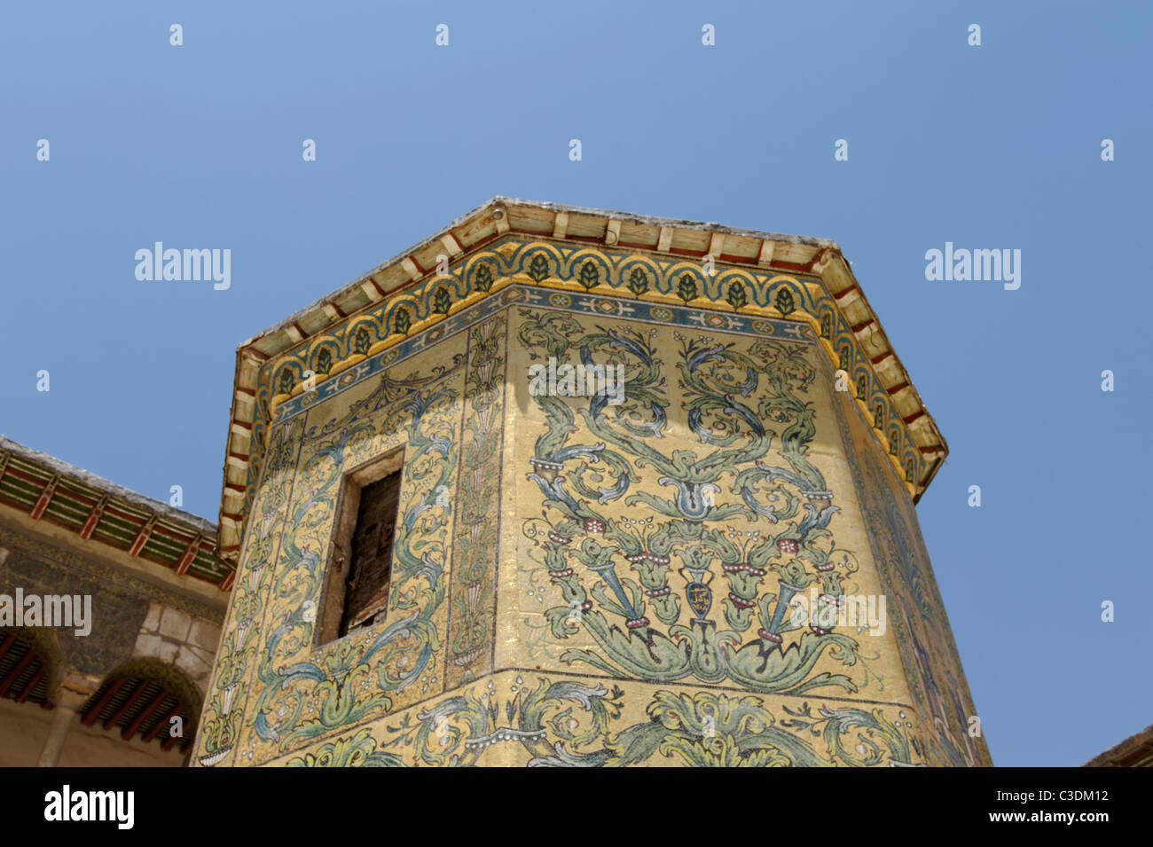 TheUmayyad Mosque’s Dome of the treasury is a mosaic covered octagonal ...