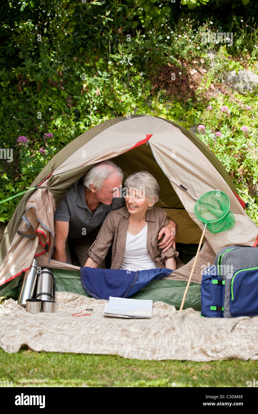 Woman tent garden hi-res stock photography and images - Alamy