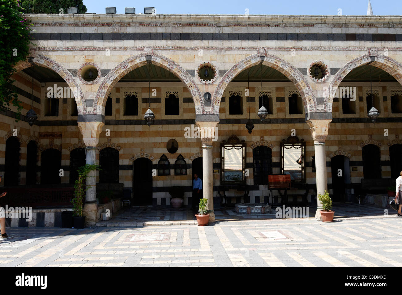 Damascus. Syria. View of part of the Ottoman columned portico along