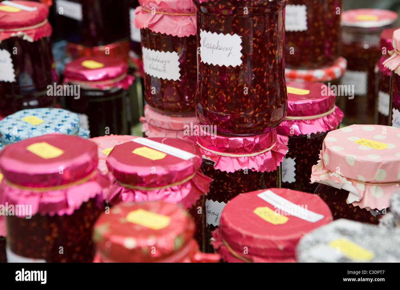 stacks of varieties of homemade jam Stock Photo - Alamy