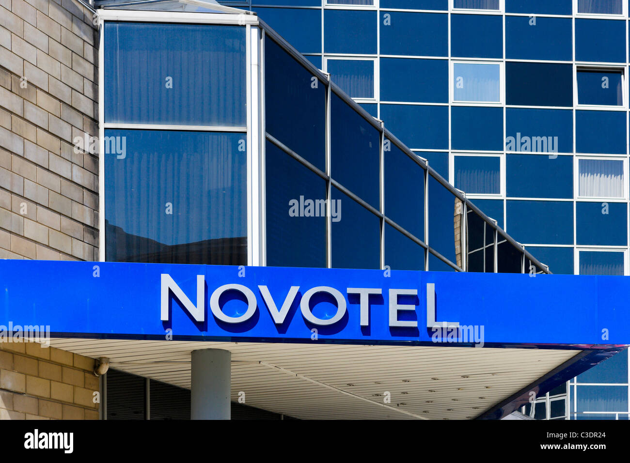 Entrance to the Novotel city centre hotel, Arundel Gate, Sheffield, South Yorkshire, UK Stock Photo