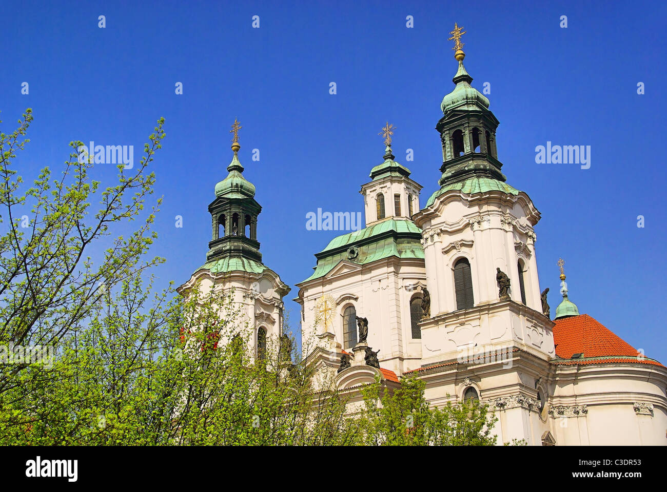 Prag St. Nikolaus Kirche Prague St. Nicholas Cathedral 01 Stock Photo