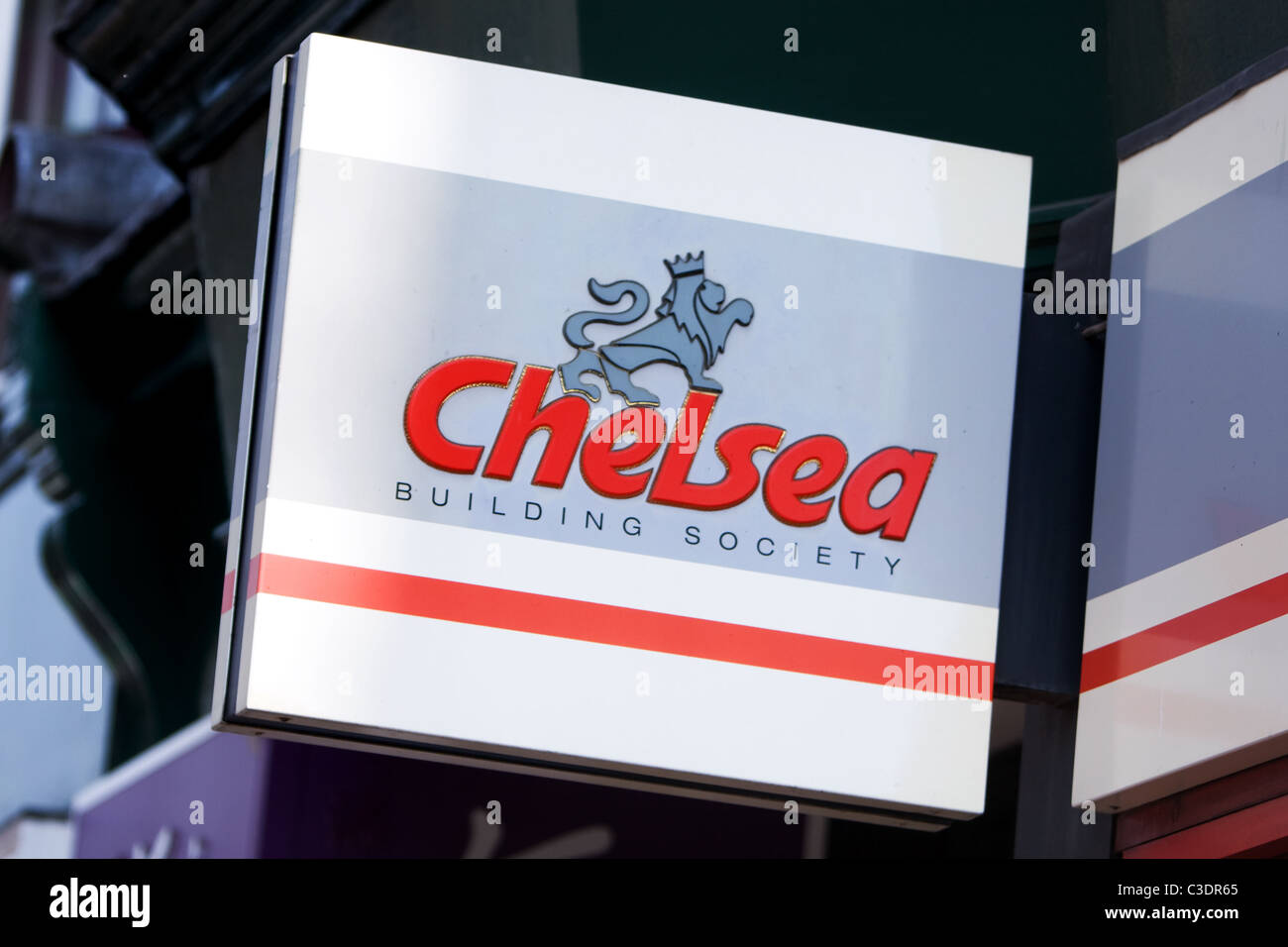 Chelsea Building Society sign logo in Oxford, UK Stock Photo