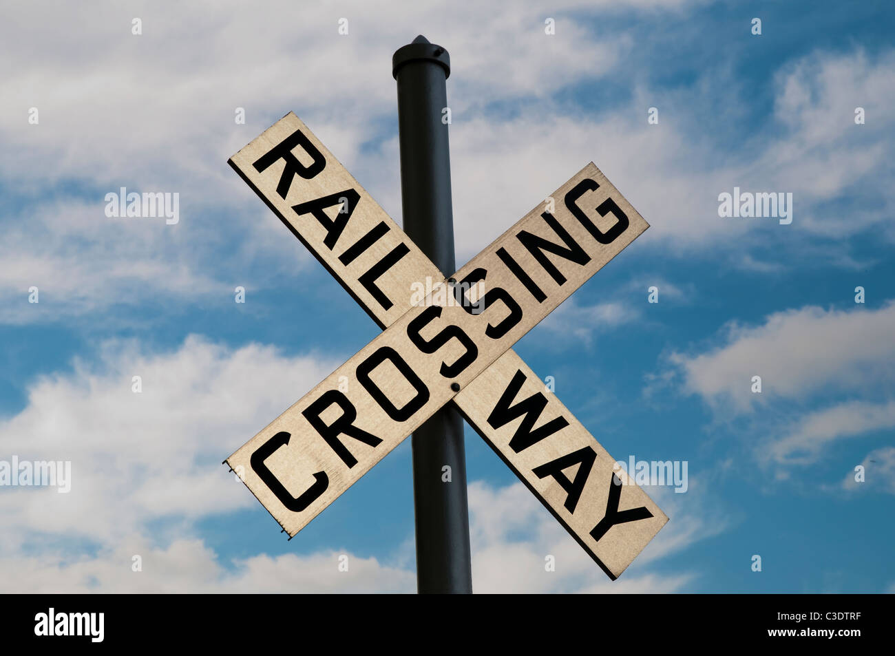 Railway crossing sign hi-res stock photography and images - Alamy