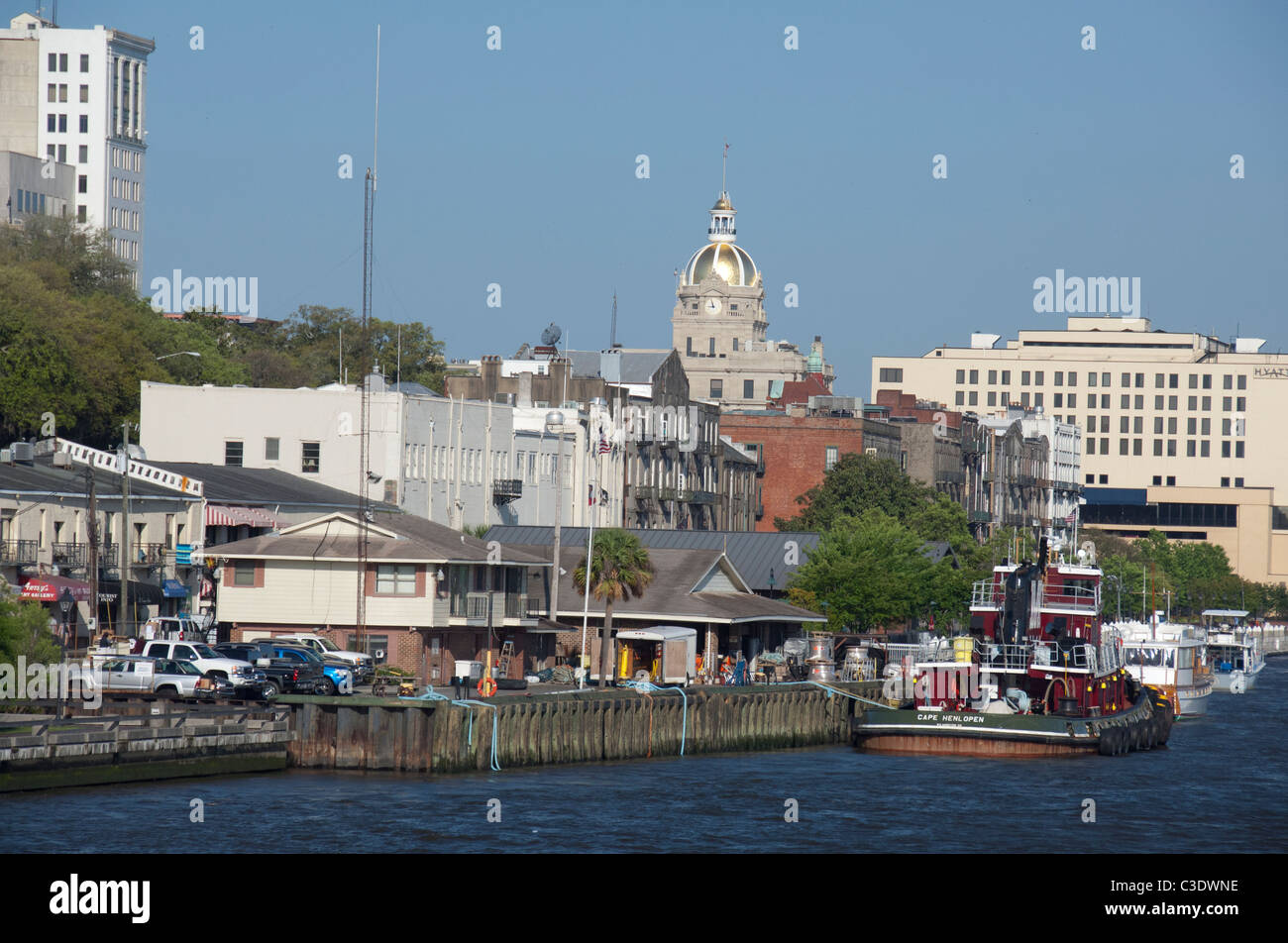 Historic waterfront savannah usa hires stock photography and