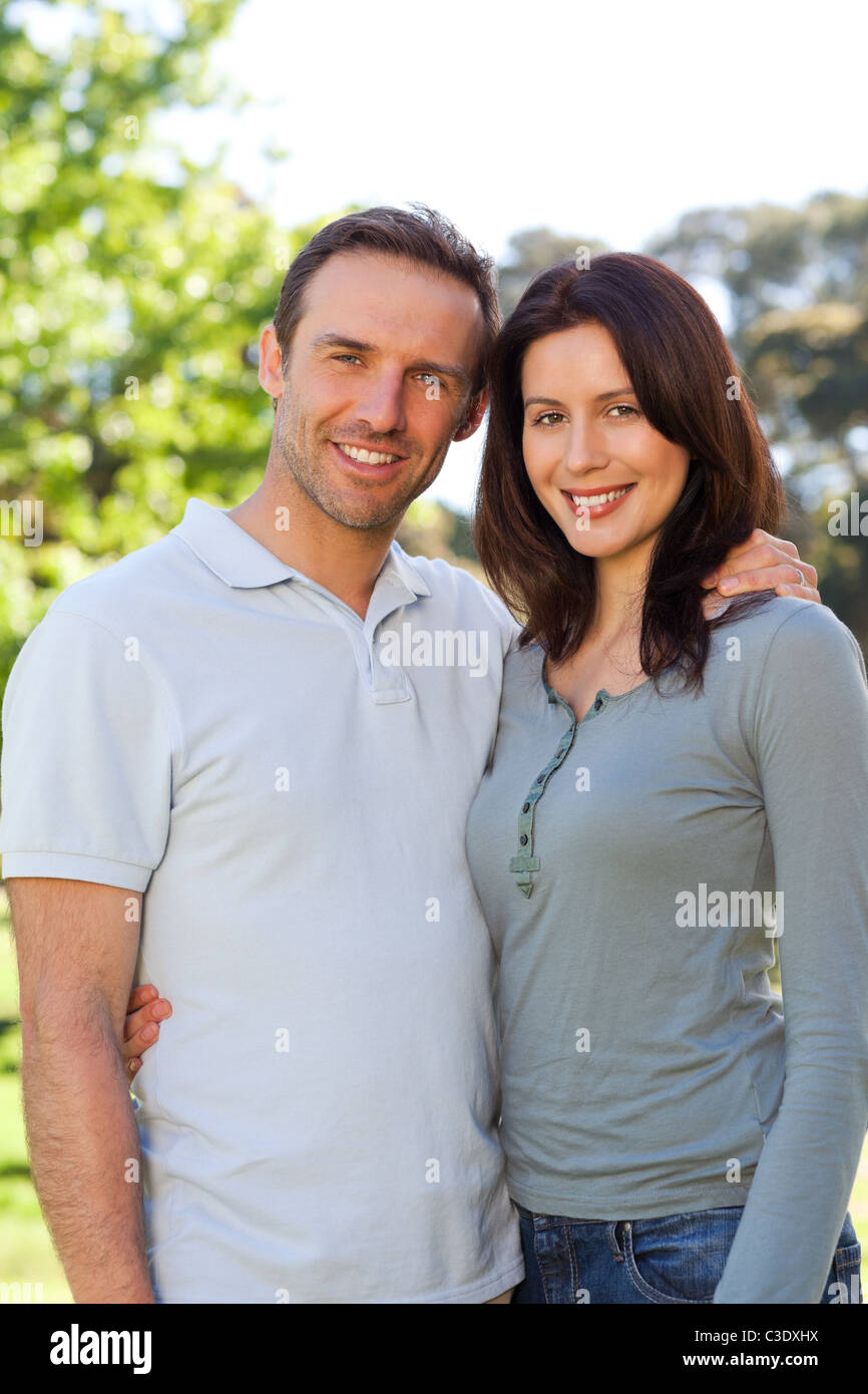 Lovely couple in the park Stock Photo - Alamy