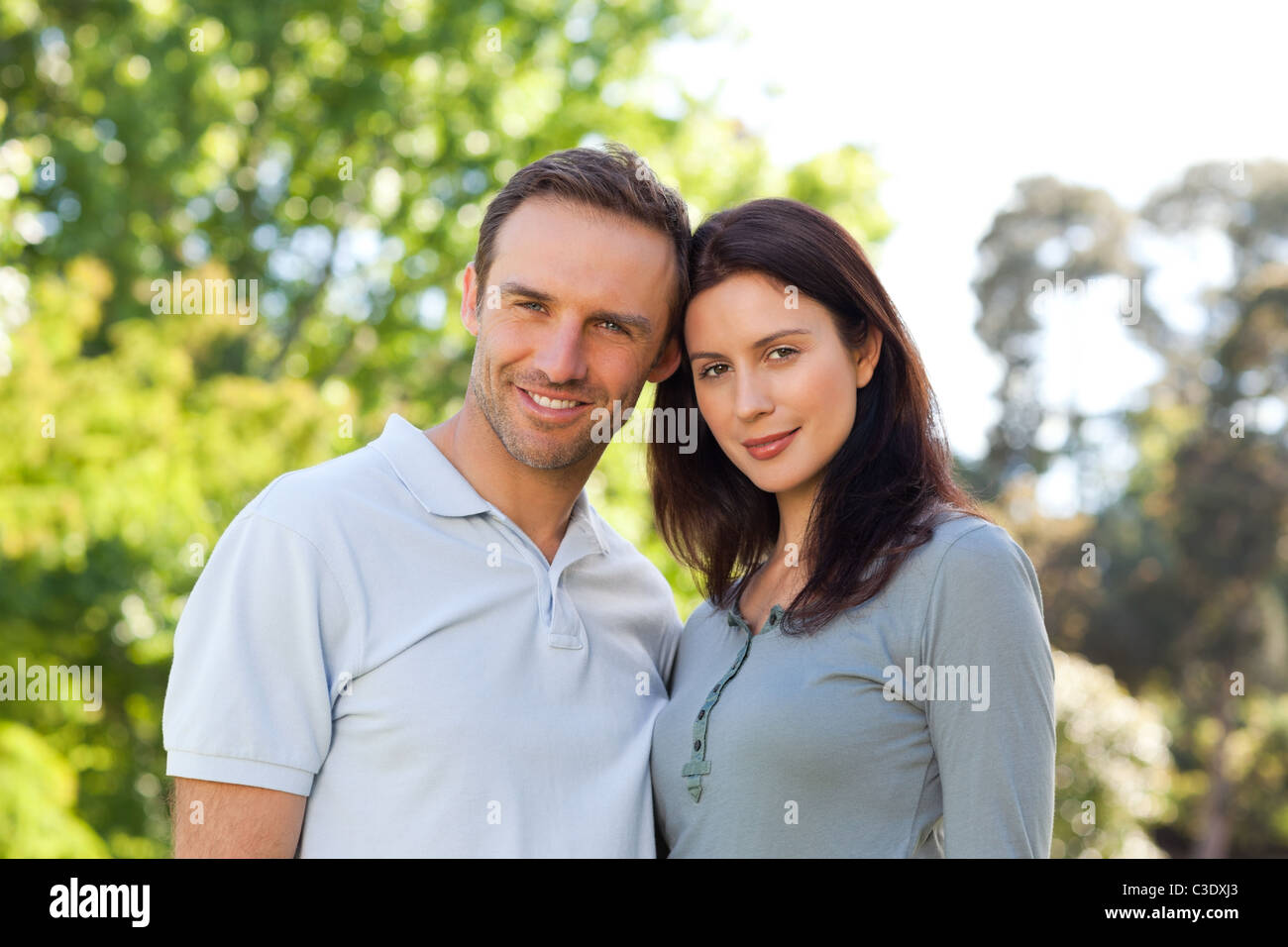 Lovely couple in the park Stock Photo - Alamy