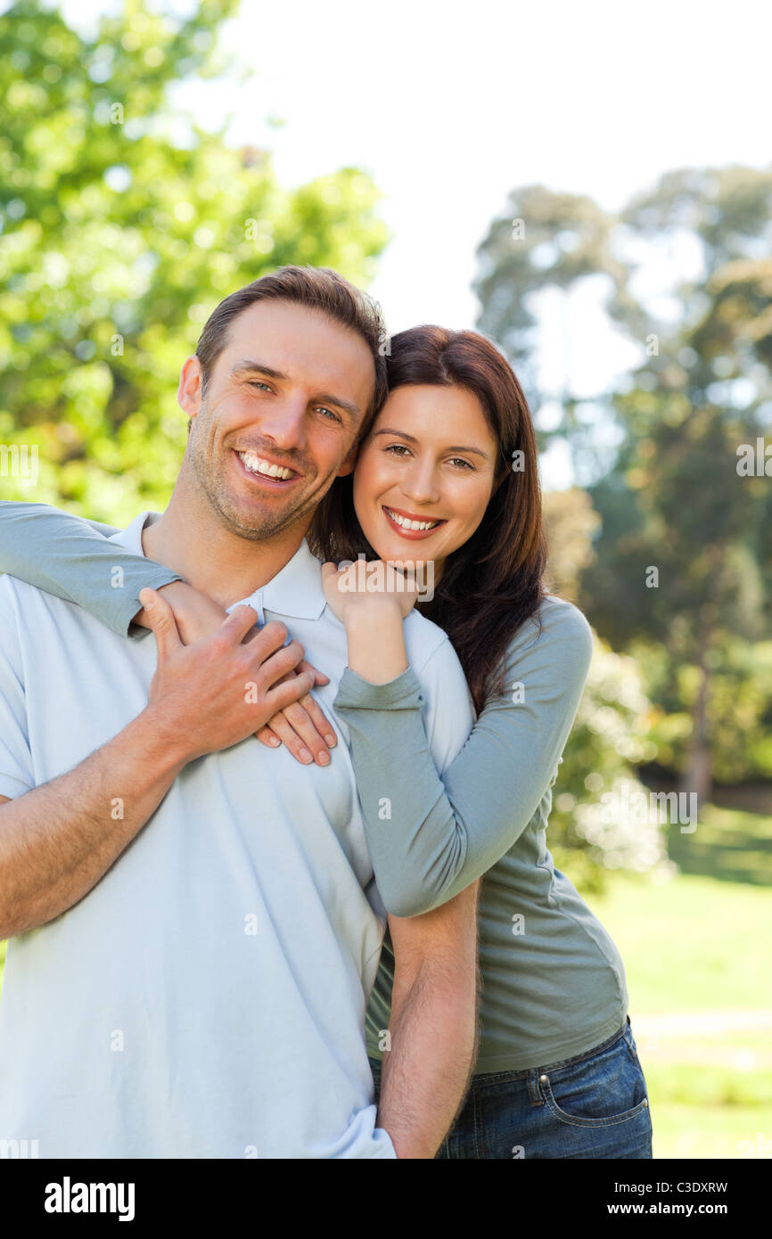 Beautiful couple in the park Stock Photo - Alamy