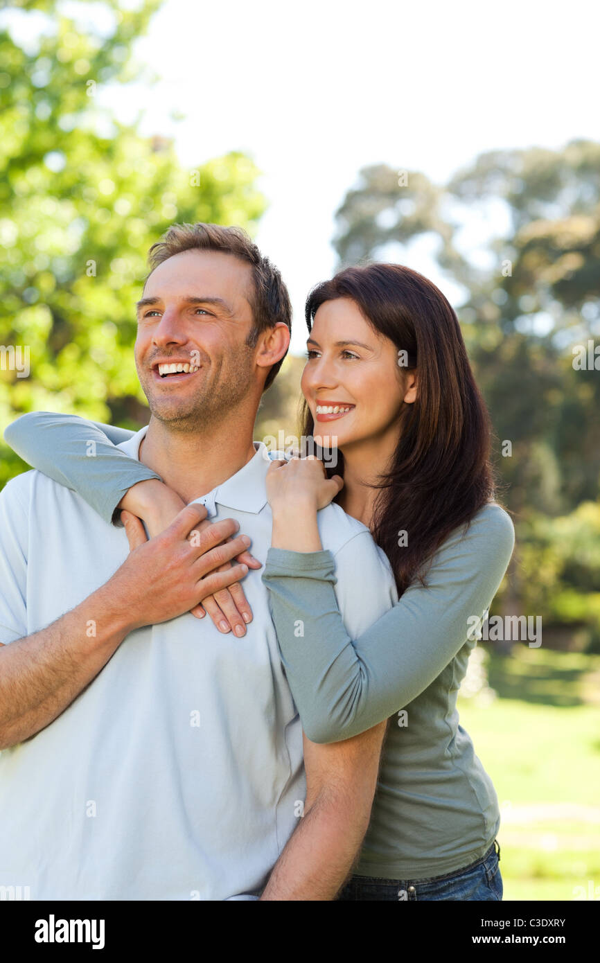 Beautiful couple in the park Stock Photo - Alamy