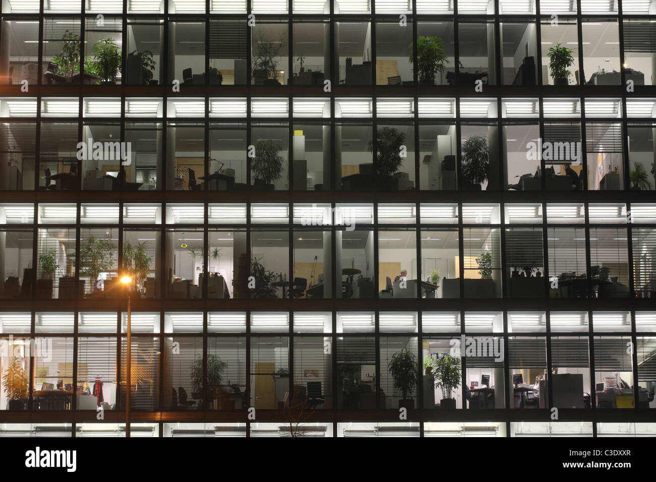 Office windows Stock Photo