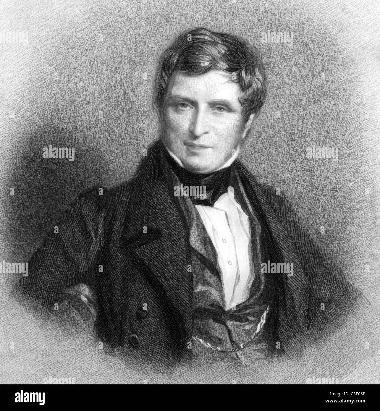 John Singleton Copley, 1st Baron Lyndhurst (1772-1863) on engraving from 1836. British lawyer and politician. Stock Photo