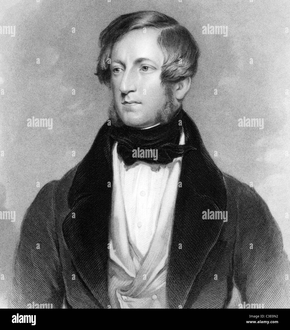 Robert Stewart, 2nd Marquess of Londonderry (1769-1822) on engraving from 1838. Irish and British statesman. Stock Photo